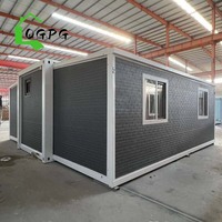 Casa Contenedor de Acero Prefabricada, Plegable, Impermeable e Ignífuga, de 2 Dormitorios, con Cocina y Baño, Hotel Modular de Lujo