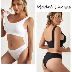 Bs021 Chất lượng cao lối sống tác động cao Trọng lượng nhẹ vẻ đẹp trở lại Phụ nữ thể thao pantie và Bộ áo ngực - Product Image 3
