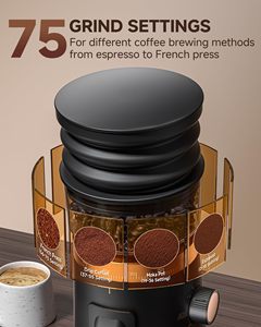 Macinacaffè Monodose con 75 Impostazioni, Macine Coniche <span class=keywords><strong>da</strong></span> 40mm, Antistatico, Design a Bassa Ritenzione - Product Image 2