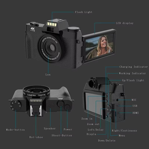 Tùy chỉnh thực hiện 18x Zoom video máy ảnh chuyên nghiệp kỹ thuật số tự sướng ngay lập tức máy ảnh 4K 48 Mega Pixels có tính năng CMOS HD giá rẻ SD - Product Image 4