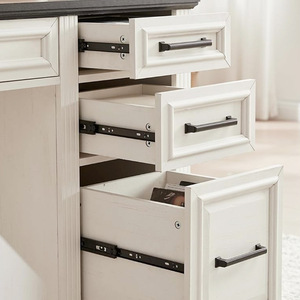 Modern Designed Milky White <strong>Desktop</strong> Office Desk Chair Set Special-Purpose Staff Desk <strong>Drawer</strong> Lock Government Administrative <strong>Unit</strong> - Product Image 4