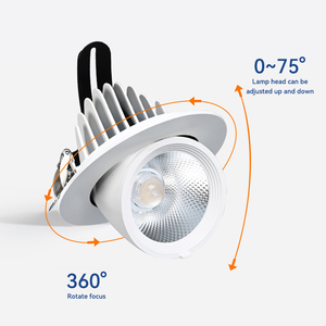 <span class=keywords><strong>Spot</strong></span> de plafond d'angle COB 40W <span class=keywords><strong>LED</strong></span> Nez d'éléphant <span class=keywords><strong>Spot</strong></span> commercial télescopique rotatif IP33 AC 85-265V Efficacité en aluminium - Product Image 3