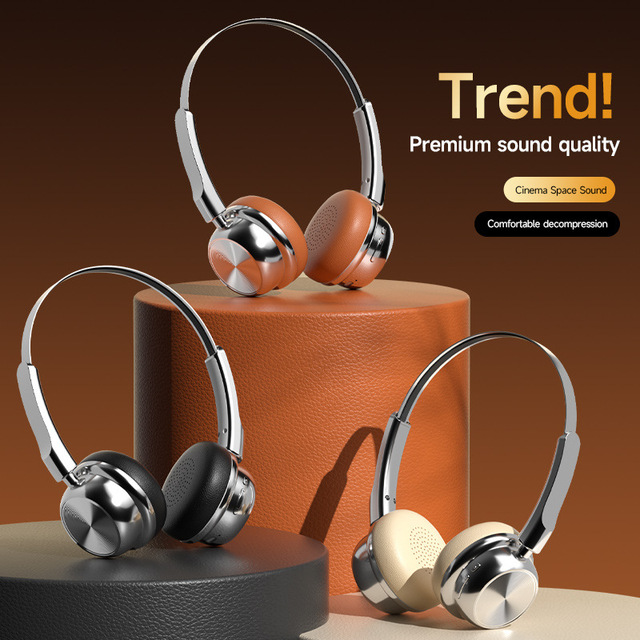 Retro Over Ear Headphones with Small Headrest Wireless 5.4 Bluetooth Connection