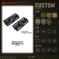 Gilet tactique porte-plaques avec boucle à dégagement rapide, clip en plastique 40 mm et accessoire de boucle pour module de bande Molle