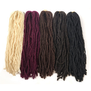 Tresses synthétiques en Fiber synthétique, Extensions de cheveux longs et lisses de 20 pouces, 54 <span class=keywords><strong>mèches</strong></span>, Locs de sœur, <span class=keywords><strong>Crochet</strong></span>, 90g - Product Image 3