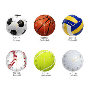 <strong>Funky</strong> Modern Creative Acrylic Sports Ball <strong>Wall</strong> <strong>Clock</strong> Quartz Silent for Unique Decor - Product Image 2