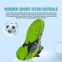 Chaussures de football en cuir à tige basse pour entraînement en extérieur, personnalisées par le fabricant (OEM), pour futsal et football