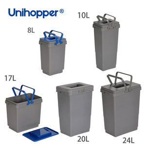 Unihopper High Quality Modern Design Double Sliding Trash Bin Kitchen Cabinet Pull-Out Plastic Trash Bins <strong>Drawer</strong> - Product Image 6