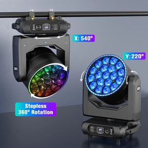 Mini <span class=keywords><strong>Lyre</strong></span> DMX à tête mobile 90W, Effet Lumière DJ Bee Eyes, Lampe Mobile 6x15W <span class=keywords><strong>LED</strong></span> RGBW pour Mariage, Bar, Club, Fête - Product Image 1