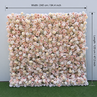 Décor floral de mariage de luxe, panneau mural de fleurs artificielles, décoration de fleurs en soie pour cérémonie, événement, réception