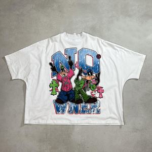 T-shirt surdimensionné à col épais de haute qualité, 100% coton, 300 g/m², lourd, personnalisé, T-shirt ample pour homme - Product Image 1