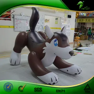 Perro inflable de dibujos animados suave que rebota, Lobo inflable/Hongyi, juguete hecho a medida