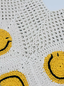 Bolso de Playa Tejido a Crochet Cuadrado de Algodón, Hecho a Mano, de Gran Capacidad, Casual, Artístico, Versátil, Geométrico, Bolso de Hombro Tejido - Product Image 3