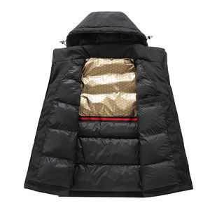 Jaket atletik kasual tahan angin pria, pakaian olahraga ritsleting warna polos dalam ukuran XL berpola bergaris 2024 - Product Image 4