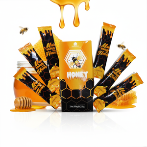 Prix de gros – Boîte de bâtonnets de sirop de miel naturel portable, personnalisable avec votre marque et votre étiquette privée - Product Image 1
