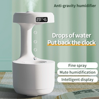 Nouvel humidificateur ultrasonique créatif de 600 ml, humidificateur à goutte d'eau anti-gravité