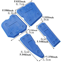 Kit de 4 outils ergonomiques en acier inoxydable pour enlever l'adhésif, grattoir à mastic, spatule en silicone, outil de jointoiement et nettoyeur de carrelage