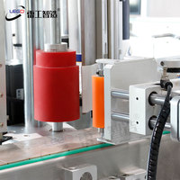 Machine d'étiquetage numérique pneumatique entièrement automatique double face PLC pour rouleaux, emballages en papier carré, bidons d'eau et bouteilles