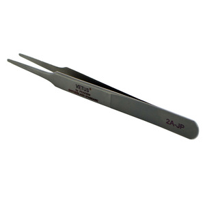 Vetus Tweezers 2A-JP Stainless Steel Flat Tip Antistatic <b>Precision</b> <b>Tool</b> - Product Image 4