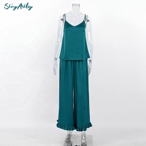 Nuovo Set Pigiama da Donna <span class=keywords><strong>3</strong></span> Pezzi in Raso 2026: Vestaglia, Reggiseno e Pantaloni Lunghi - Product Image 5