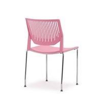 Chaise de formation de bureau moderne en plastique sans accoudoirs empilable pour conférence