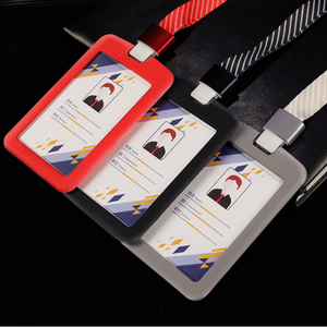 Heada Custom Fashion Silicon <b>Name</b> Badge Holder with Colorful Lanyard Custom Logo 70x110mm Portable for School/Office/Hotel Use - Product Image 2