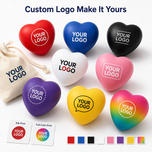 Pelota Antiestrés de Espuma Suave con Logotipo Personalizado en Forma de Corazón, Juguete para Aliviar el Estrés, Regalo Promocional para Eventos Médicos, Benéficos o Empresariales - Product Image 5