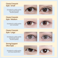BCKE 200 autocollants naturels invisibles pour paupières doubles, en forme d'olive, pour yeux gonflés ou recourbés, lifting instantané des yeux, outils de beauté