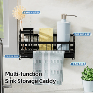 Staccabile in metallo resistente alla ruggine porta spugna Organizer lavello da cucina Caddy per accessori di stoccaggio - Product Image 3
