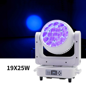 Foco móvil profesional de iluminación escénica de gran venta, blanco R2X Wash 19x25W LED RGBW 4 en 1 con zoom para fiestas y clubes - Product Image 1