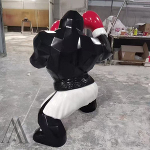 Escultura de Mono Luchador de Boxeo Personalizada, Estatua de Animal Deportiva Grande para Exteriores con Guantes Rojos para Gimnasio - Product Image 2