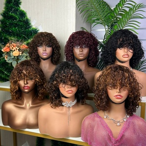 Perruque à franges en cheveux 100% vierges brésiliens, densité 250%, Super Double Drawn, lots pour grossistes, perruques, frontals, closures, fournitures - Product Image 1