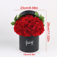 Valentijnsdaggeschenken, cadeauset, cadeauverpakking voor Valentijnsdag, geconserveerde rozen in doos