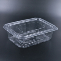 Contenants alimentaires rectangulaires jetables transparents en PET de 750 ml pour salades et nouilles 180x130x50mm – Commandes personnalisées acceptées