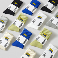 Chaussettes de sport mi-mollet pour hommes en coton respirant anti-odeur avec logo personnalisé, vente en gros OEM, grande taille, été