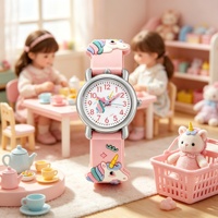 Montre à quartz pour enfants, boîtier en alliage, bracelet en silicone souple, montre analogique sport pour enfants, logo personnalisé acceptable