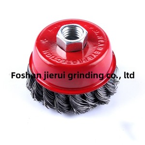 Disque de ponçage en fil d'acier torsadé de type bol, <span class=keywords><strong>brosse</strong></span> métallique torsadée pour meuleuse d'angle <span class=keywords><strong>avec</strong></span> élimination de la rouille - Product Image 5
