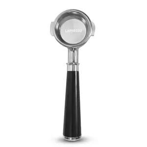 Porte-filtre sans fond LePresso 58 mm pour machines à café, en acier inoxydable et alliage de bois, design ergonomique, compact - Product Image 1