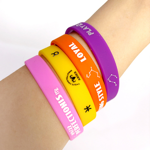 12 Constellation Bracelet Bracelet En Caoutchouc pour Hommes et Femmes Astrologie Bracelet En Silicone Cadeau De Fête Personnalisable - Product Image 5