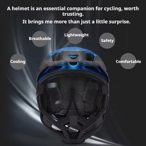 CE CPSC 표준 풀 커버리지 듀얼 산악 자전거 헬멧 풀페이스 경량 라이딩 BMX 레이싱 아너투어용 - Product Image 4