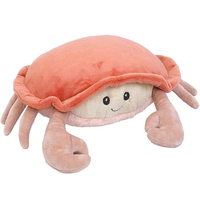 Crabe en peluche orange personnalisé 2025, jouet en peluche de dessin animé, cadeaux d'animaux marins pour enfants, garçons, filles, jouets de fête réalistes