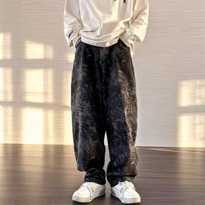 Jean Camouflage Rétro Américain pour Homme, Ensemble Jean Baggy de Haute Qualité, Pantalon Harem Sarouel Y2K - Product Image 3