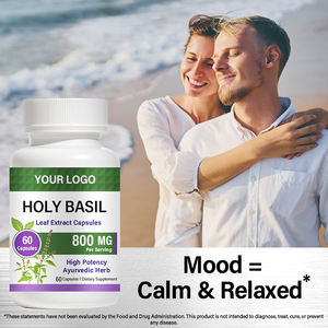 Capsules de feuilles de <span class=keywords><strong>basilic</strong></span> sacré véganes - Extrait de feuilles de <span class=keywords><strong>basilic</strong></span> Tulsi pour adultes, soutien antioxydant, santé mentale et bien-être immunitaire - Product Image 5