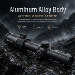 Mira Telescópica TYPHON 1-6X24 SFP LPVO, Alta Potencia, Impermeable, para Caza, Aleación de Aluminio, Retícula Iluminada, Cristal ED con Recubrimiento Múltiple - Product Image 4