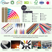 Haute qualité Nylon Polyester Jacquard cordon sangle élégant doux corde à capuche cordes lacets de chaussures cordons pantalons vêtements