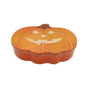 Tùy chỉnh in kẹo Cookies kim loại bọc hộp thiếc Halloween bí ngô thiếc hình lon - Product Image 6