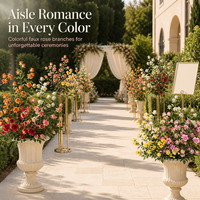 Mini bouquet de roses artificielles en soie style Mori, fausses fleurs décoratives pour mariage et studio, vente directe usine