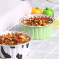 Moule à pâtisserie rond en aluminium de 125 ml, résistant à la chaleur, pour tartelettes aux œufs, cuisson au four, compatible friteuse à air, desserts, snacks et pâtisseries