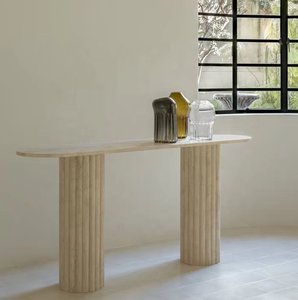 <span class=keywords><strong>Sala</strong></span> soggiorno <span class=keywords><strong>angolo</strong></span> pietra mobili hotel lobby ingresso parete di lusso in marmo opaco tavolo console in travertino - Product Image 6