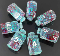 Vente flash - Ensemble de dés DND en résine irisée de luxe, écologique, 7 pièces, dés polyédriques D4 D20 pour les jeux de rôle Dungeons & Dragons, personnalisés